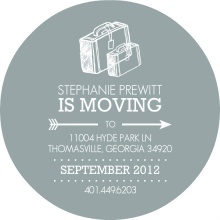 White Sketched Bags Moving Announcement