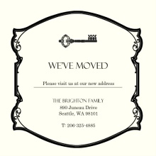 Antique Frame and Key Moving Announcement