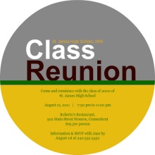 Modern School Colors Class Reunion Invitation