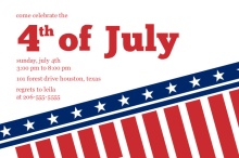 American Flag Fourth of July Invite