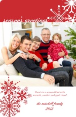 Lacy Snowflakes Holiday Photo Card