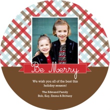Christmas Gingham Holiday Photo Card