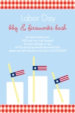 Gingham Drinks and Flags Labor Day Celebration