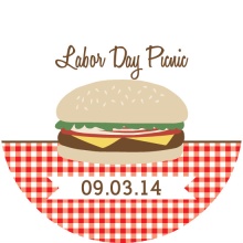 Hamburger Picnic Labor Day Invite