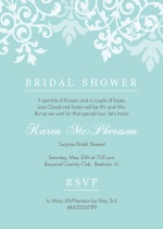 Flourish Pattern Surprise Bridal Shower Invite