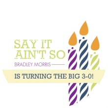 Candles and Banner 30th Birthday Invitation