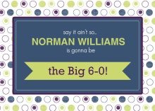 Polka Dot 60th Birthday Invitation