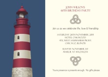 Lighthouse 60th Birthday Invitation