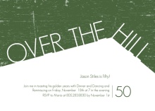 Green Over The Hill 50th Birthday Invitation