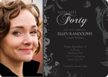 Naughty 40 Birthday Invitation