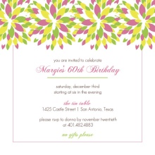 Bright Floral 60th Birthday Invitation