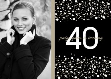 Confetti Photo 40th Birthday Invitations
