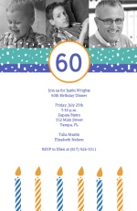 Confetti and Photo Birthday Invitation