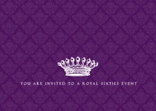 Royal Crown Purple 60th Birthday Invitation