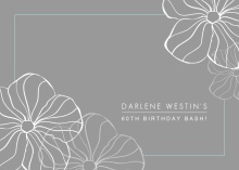 Simple Flowers 60th Birthday Invitations