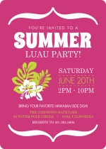 Modern Pink and Green Brackets Summer Party Invitation