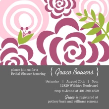 Sophisticated Pink Florals Bridal Shower Party Invitation