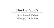Simple Black and White Address Label