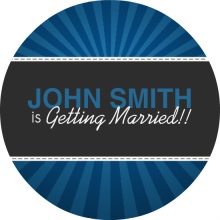 Blue and Black Bachelor Party Invitation