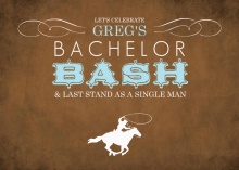 Western Cowboy Bachelor Party Invitation