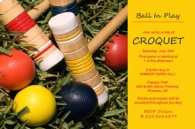 Croquet Game Day Invitation