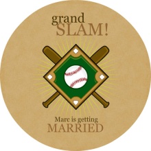 Baseball Theme Bachelor Party Invitation
