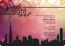 Girls Night In The City Bachelorette Party Invite