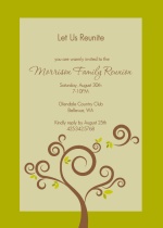 Green Tree Family Reunion Invitation