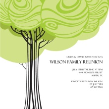 Swirly Family Tree Reunion Invitation