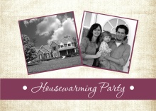 Linen Photo Housewarming Invite