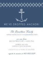 Navy Nautical Anchor Housewarming Invitation
