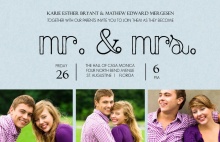 Modern Mr and Mrs Wedding Invite