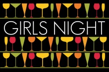 Girls Night Drinks Bachelorette Party Invitation