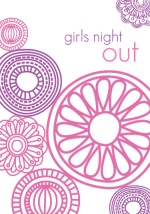 Pink and Purple Swirls Bachelorette Party Invitation