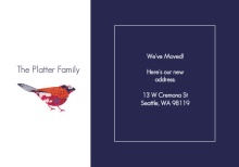 Embellished Bird Moving Announcement