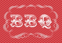 Red and White Western Gingham  BBQ Invite