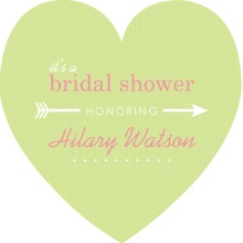 Pink and Green Modern Arrow Bridal Shower Invitation