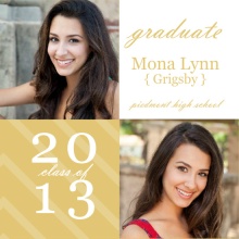 Gold Stripes Graduation Announcements