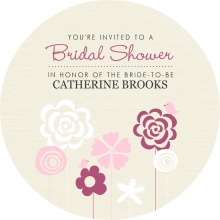 Whimsical Field of Flowers Bridal Shower Invitations