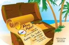 Pirate Treasure Birthday Party Invitations