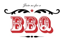 Red and Black Western Style BBQ Invite