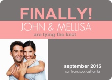 Gray and Coral Photo Engagement Announcement
