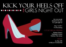 Red Heels Girls Night Out Invitation