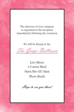 Pink Elegant Watercolor Flower  Enclosure Card