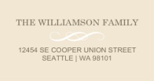 Brown and Cream Modern  Wedding Address Label