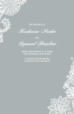White Lace Wedding Invitation  Wedding Program