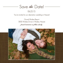 Elegant Textured Brown  Save the Date