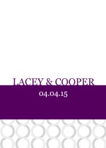Plum and Silver  Wedding Program