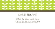 Green Spring Pattern Wedding  Address Label