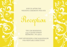 Bright Yellow and White  Enclosure Card